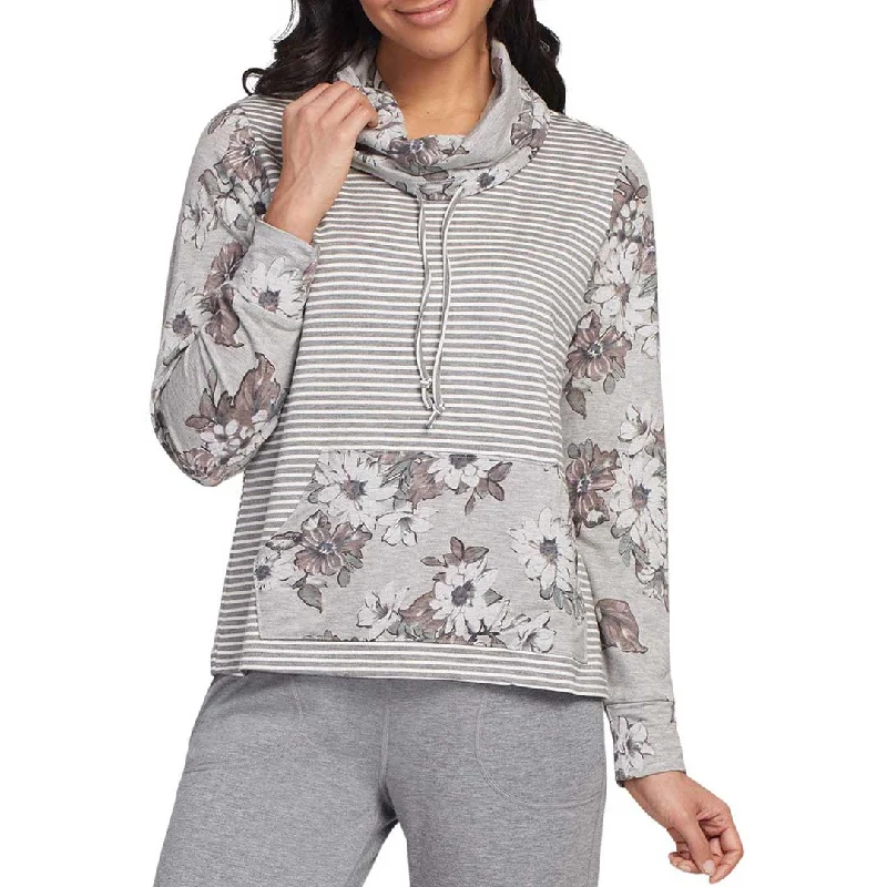 Tribal Women's Stripe/Floral Pullover Sweater Open Front Cardigan