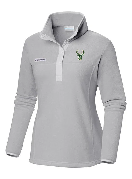 Women's Columbia Benton Spring 1/4 Snap Milwaukee Bucks Pullover Cashmere Luxurious Pullover