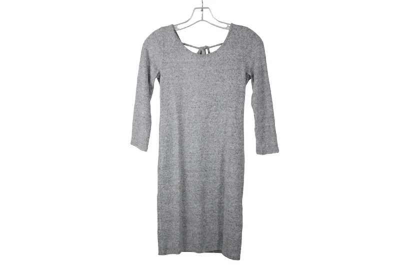 Forever 21 Gray Sweater Bodycon Dress | M Seamless Knitted Crochet