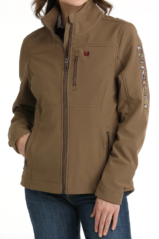 Cinch Women's Brown Concealed Carry Bonded Jacket Satin Jacket Silk Jacket Chiffon Jacket