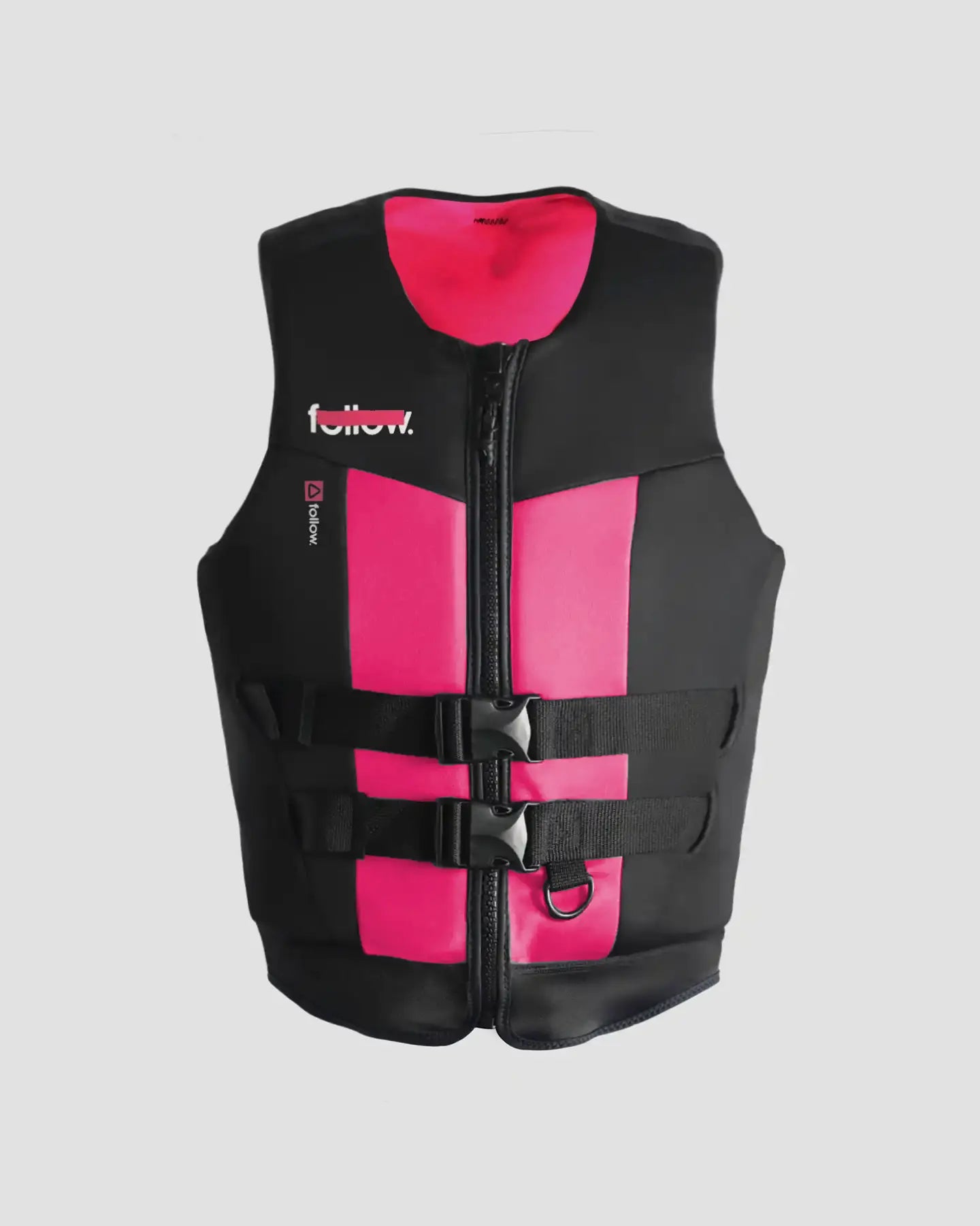 Follow Tact Ladies Life Jacket - Black/Pink V-Neck Jacket Boat Neck Jacket Square Neck Jacket