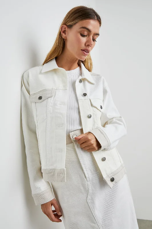 MULHOLLAND JACKET - ECRU PATCHWORK Jacket Blazer Coat