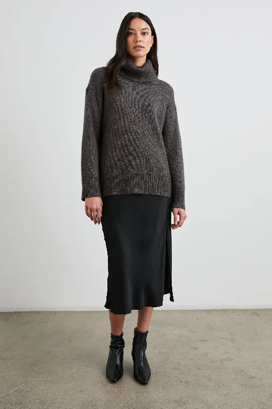 NADINE SWEATER - THUNDER Transparent Opaque Sheer