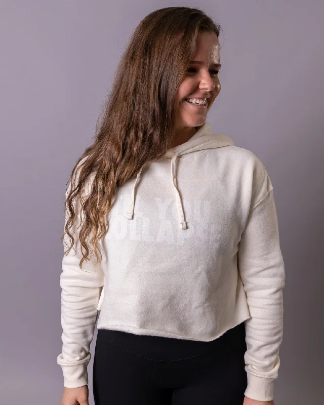 "The Originals" Cropped Pullover Hoodie - Bone Saggy Sleeve Comfort