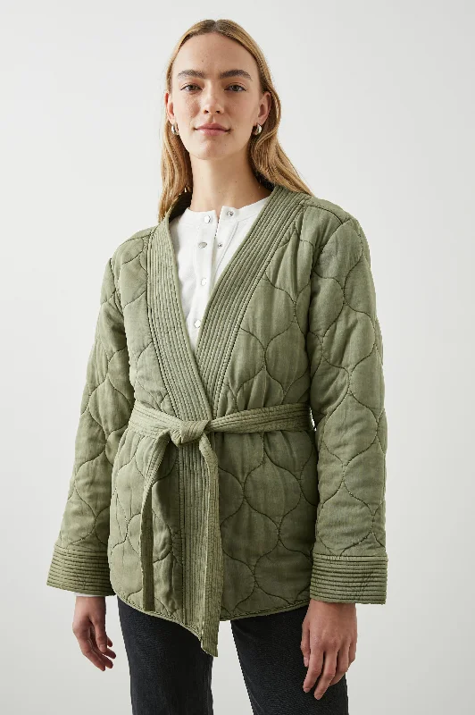 MONTEREY JACKET - WASHED OLIVE V-Neck Jacket Boat Neck Jacket Square Neck Jacket