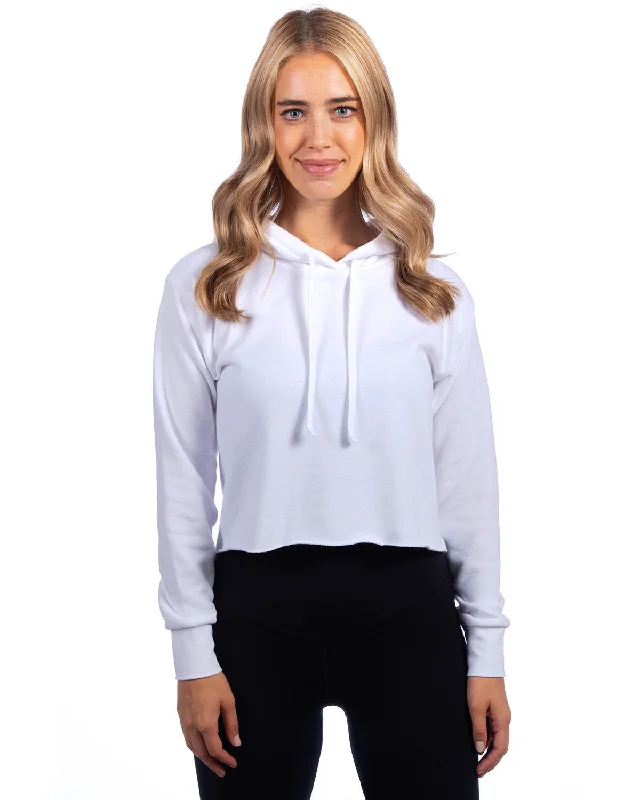 Next Level 9384 - Ladies Cropped Pullover Hooded Sweatshirt Short Sleeve Top