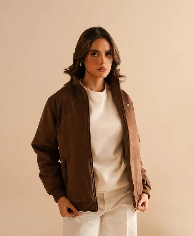 Suede Dk Brown Jacket (Women) Chenille Jacket Brocade Jacket Lace Jacket