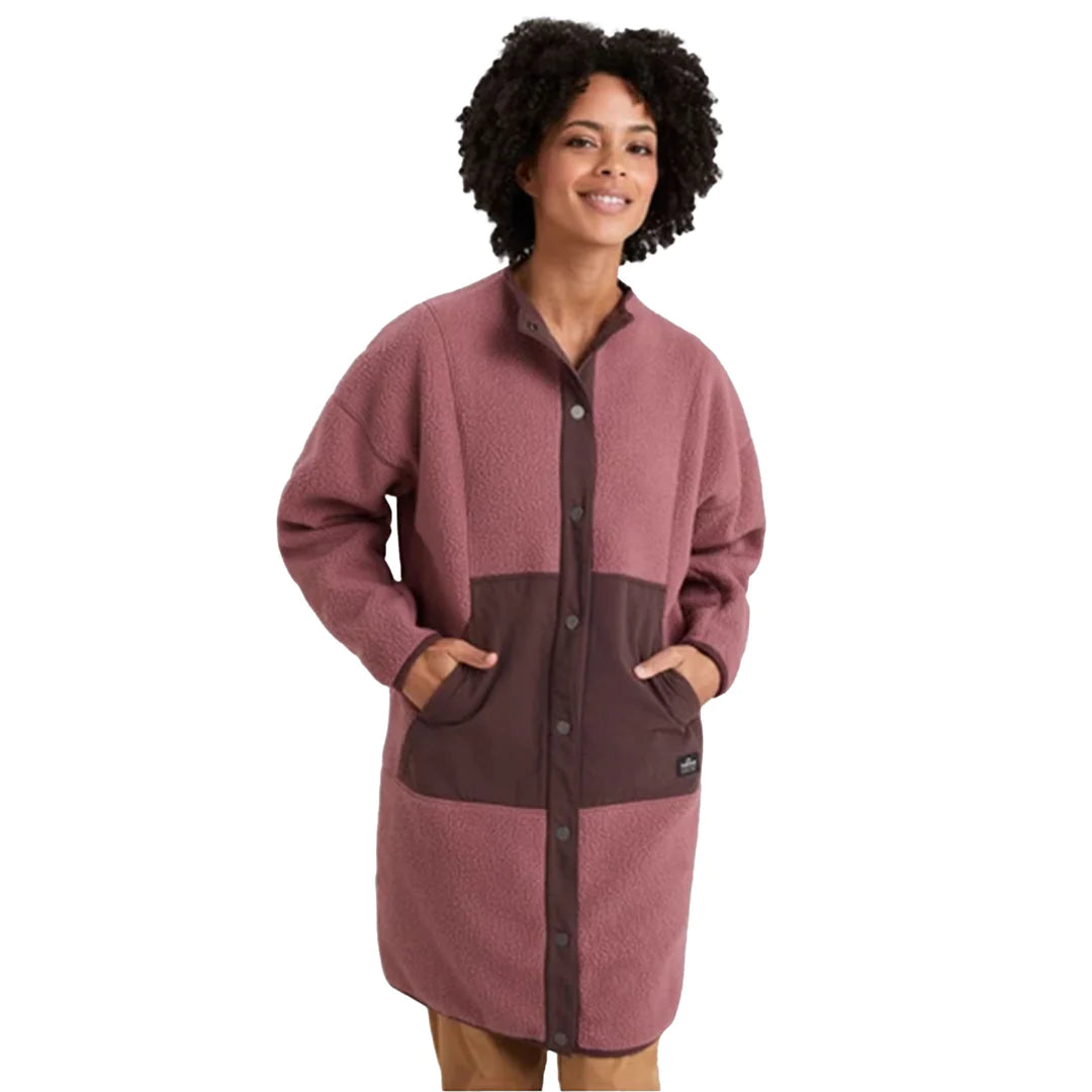 Kathmandu Womens Co-Z Pile Longline Jacket Denim Fabric Leather Fabric Suede Fabric