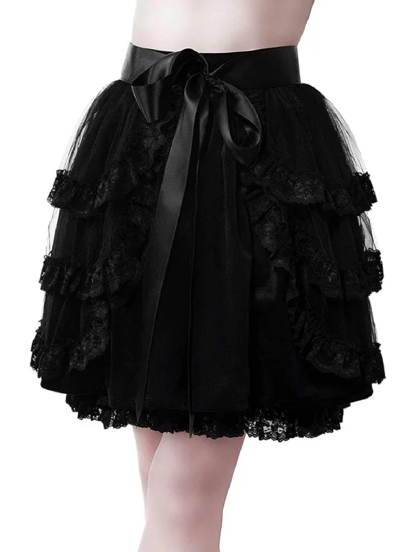 Killstar - Lace and Ruffle Gothic Skirt