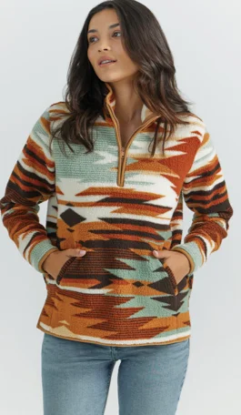 Wrangler Retro Punchy Sherpa Pullover Sarouel Sleeve Pullover