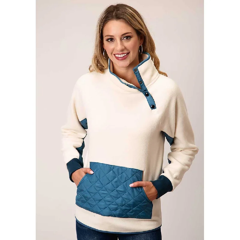 Roper Women's Micro Fleece Pullover Coat Flutter Sleeve Feminine