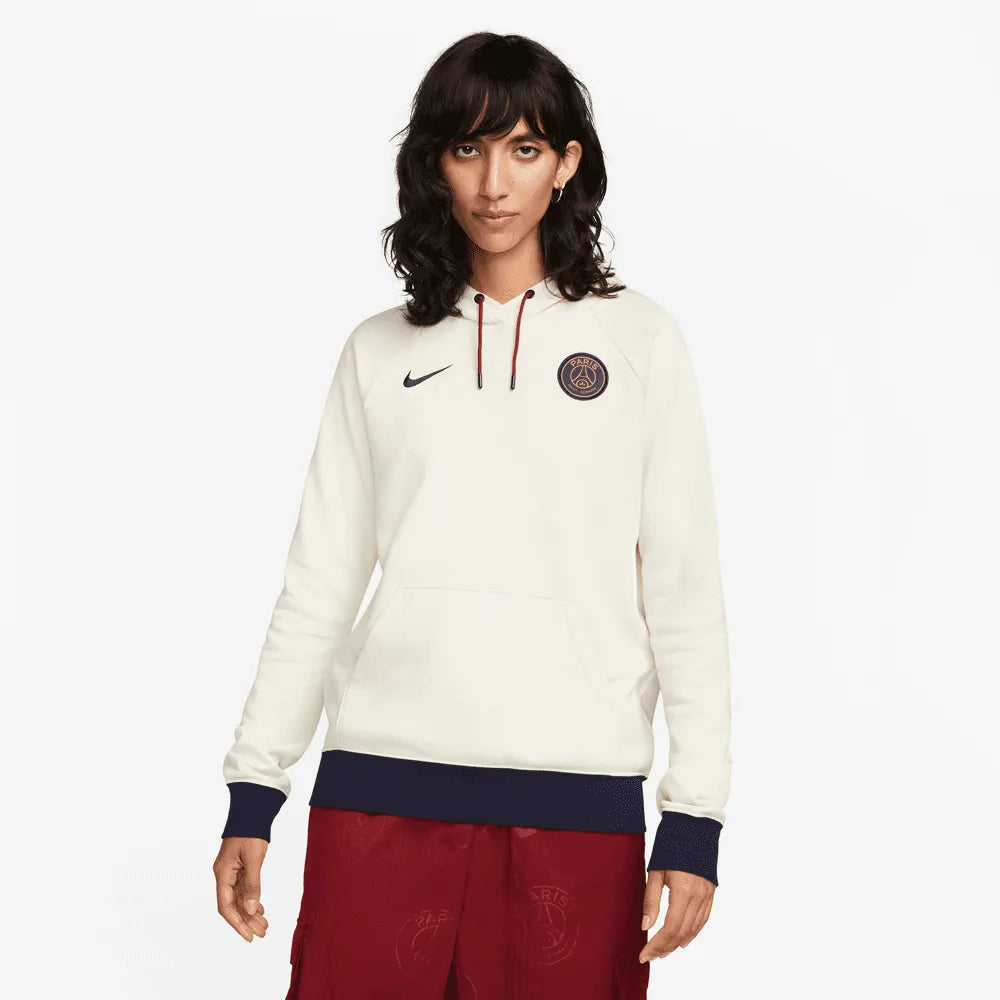 Nike 2023-24 PSG Women's Fleece Pullover Hoodie Three Quarter Sleeve