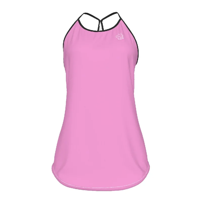All-Over Print Women's Criss-Cross Open Back Tank Top mesh tank top
