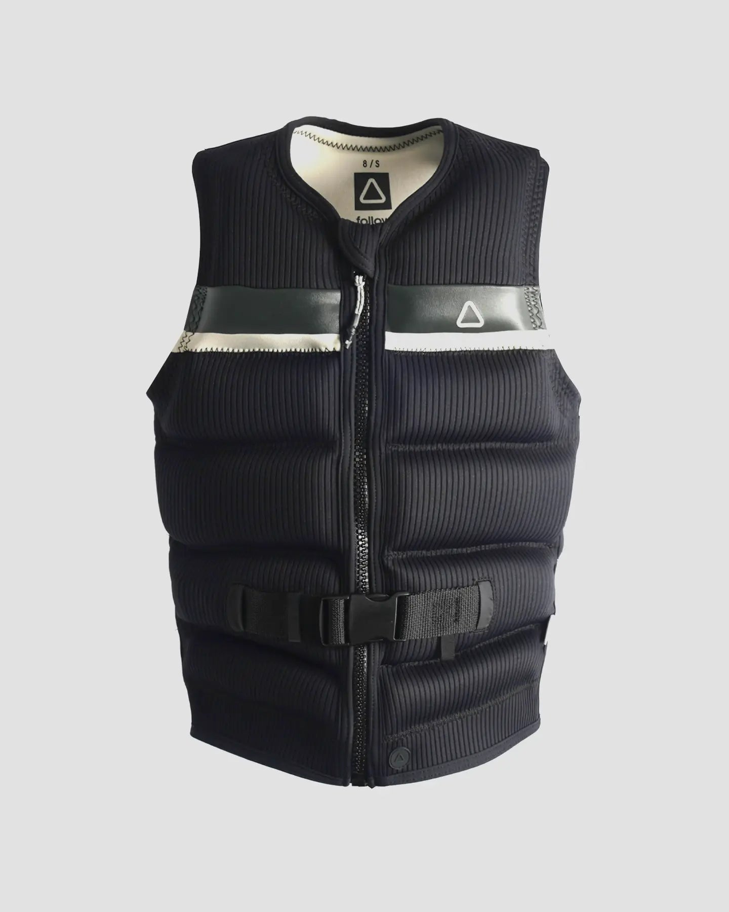 Follow Signal Ladies Life Jacket - Black Zip Front Button Front Snap Front
