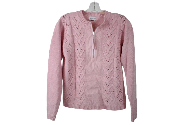 Together Pink Knit Sweater | S Faux Fur Fabric Real Fur Fabric Shearling Fabric