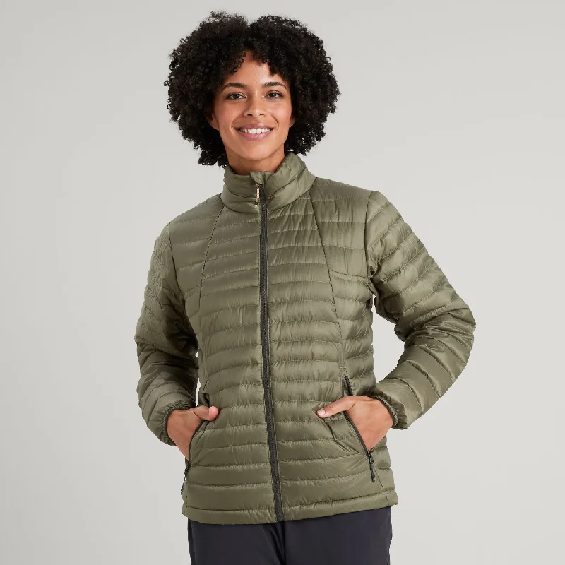 Kathmandu Womens Heli 600 Fill Lightweight Down Jacket Wool Fabric Cashmere Fabric Tweed Fabric