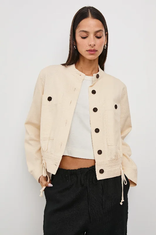 ALMA JACKET - ECRU Fleece Jacket Down Jacket Parka