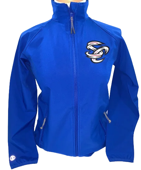 Omaha Storm Chasers Women's Augusta Royal Featherlight Jacket Chenille Fabric Brocade Fabric Lace Fabric