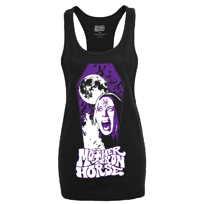 Mother Iron Horse - Samhain Night Women’s Racerback Tank Top - Black v-neck tank top