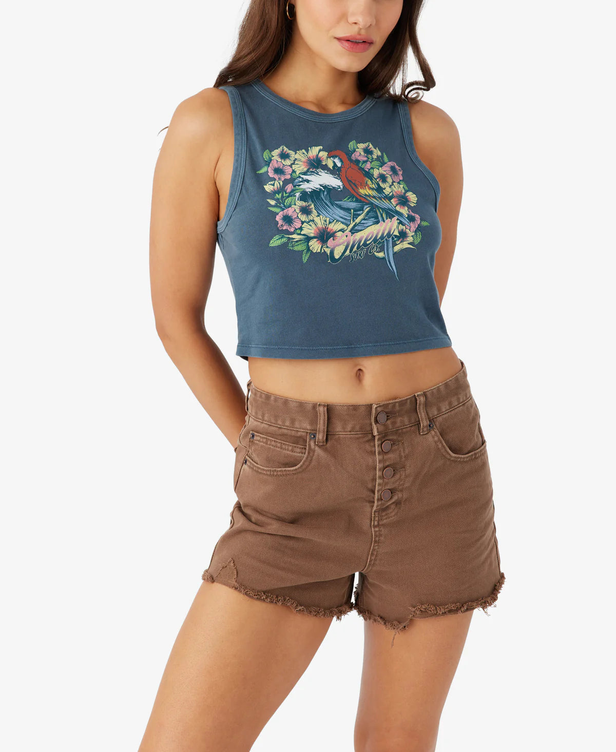 Parrot Tank Top ivory tank top