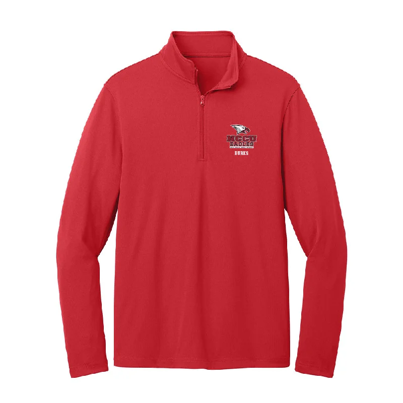 NCCU - NCAA Women's Basketball : Kimeira Burks - Lightweight Quarter Zip Jacket