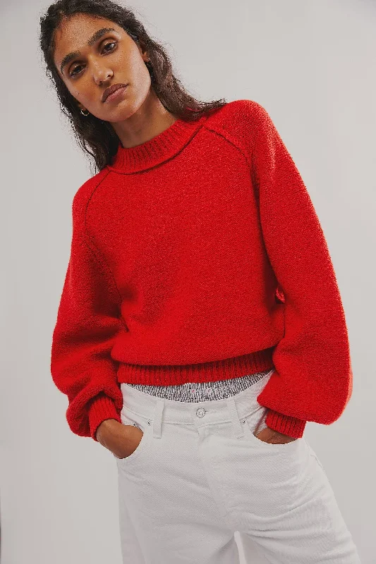 RILEY PULLOVER Jewel Neck Pullover