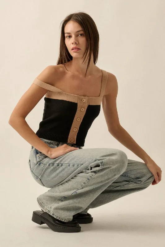 The Dakota Colorblock Sweater Tank Top