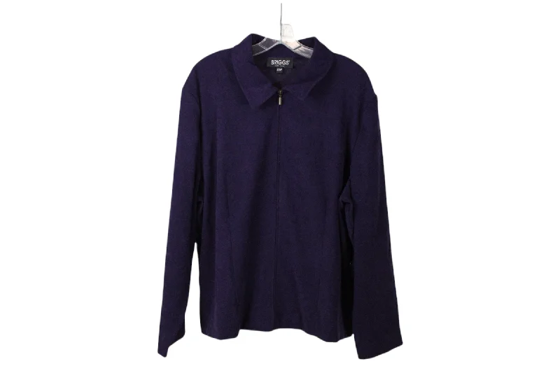 Briggs New York Purple Suede Finish Jacket | 20W Mesh Jacket Canvas Jacket Denim Jacket