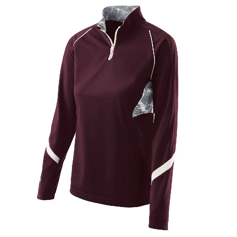 Maroon/White/White Print