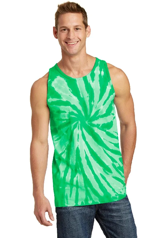 Port & Company Tie-Dye Tank Top.  PC147TT baby blue tank