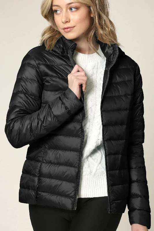 Women's Essential Ultra Light Weight Packable Down Jacket Denim Jacket Leather Jacket Suede Jacket