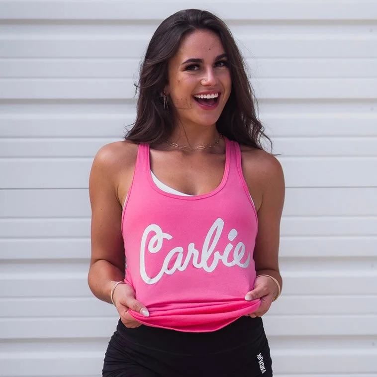 Carbie - Women's Racerback Tank cold shoulder tank