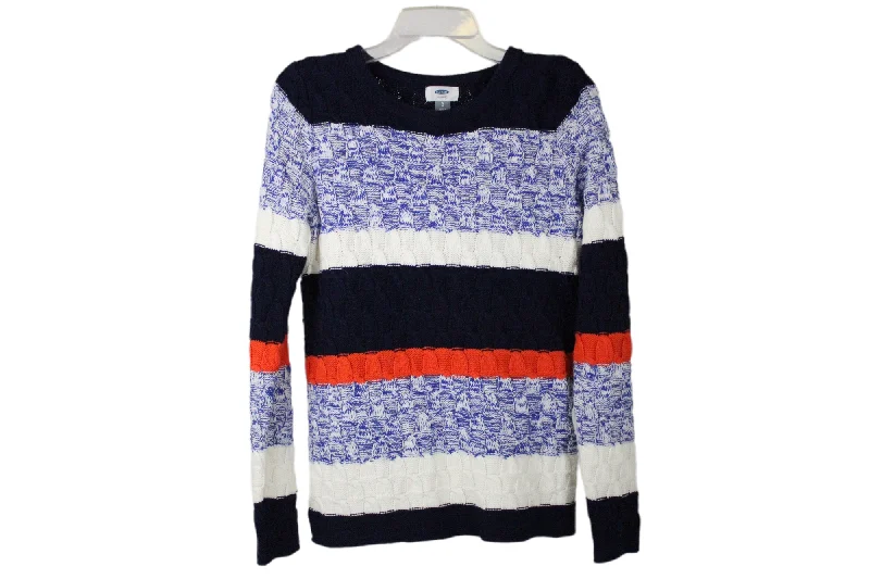 Old Navy Color Blocked Knit Sweater | S Fitted Slim Tailored