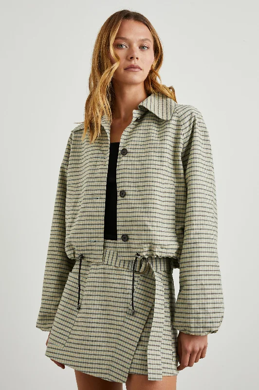 NORTH JACKET - SAGE MINI CHECK Quilted Jacket Puffer Jacket Insulated Jacket