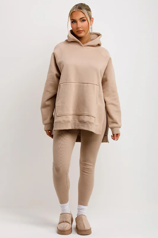 Hoodie And Leggings Set Beige