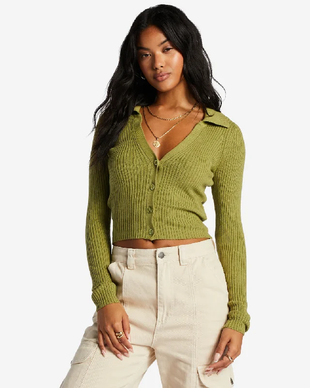 In Time Cardi Cardigan - Green Eyes