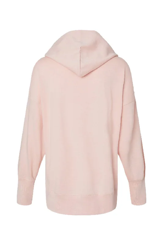 MV Sport Womens French Terry Hooded Sweatshirt Hoodie - Cameo Pink - NEW