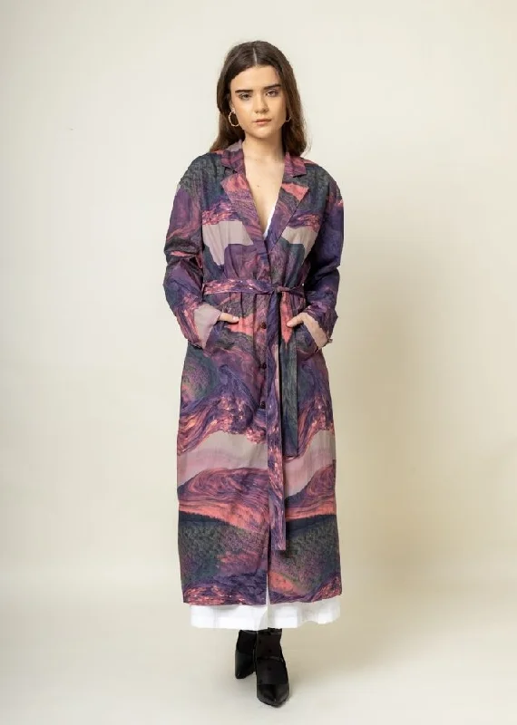 Amelia Printed Trench- In Store