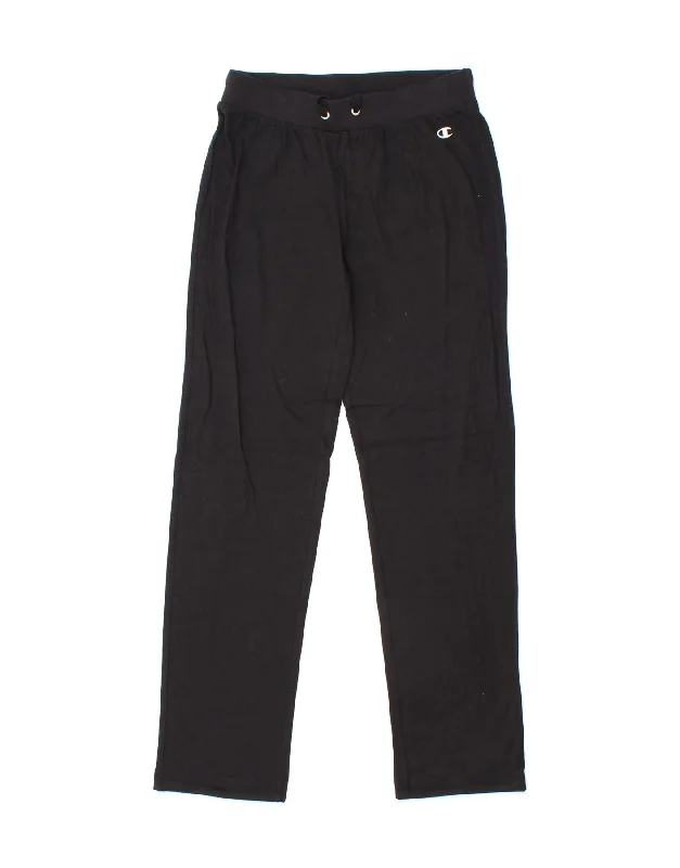 CHAMPION Womens Tracksuit Trousers UK 10 Small Black Cotton