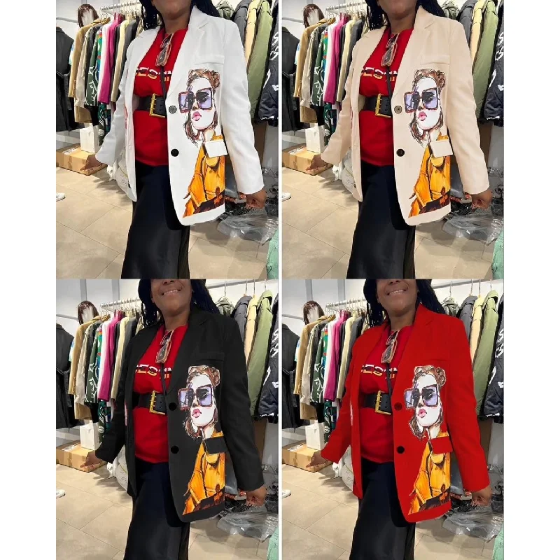 Character Print Blazer