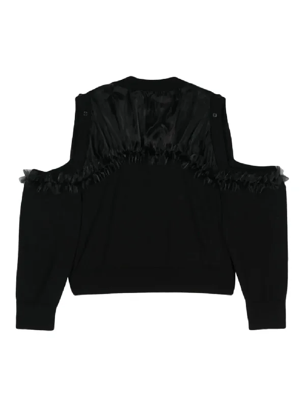 COMME DES GARCONS NOIR Women Off Shoulder Cardigan