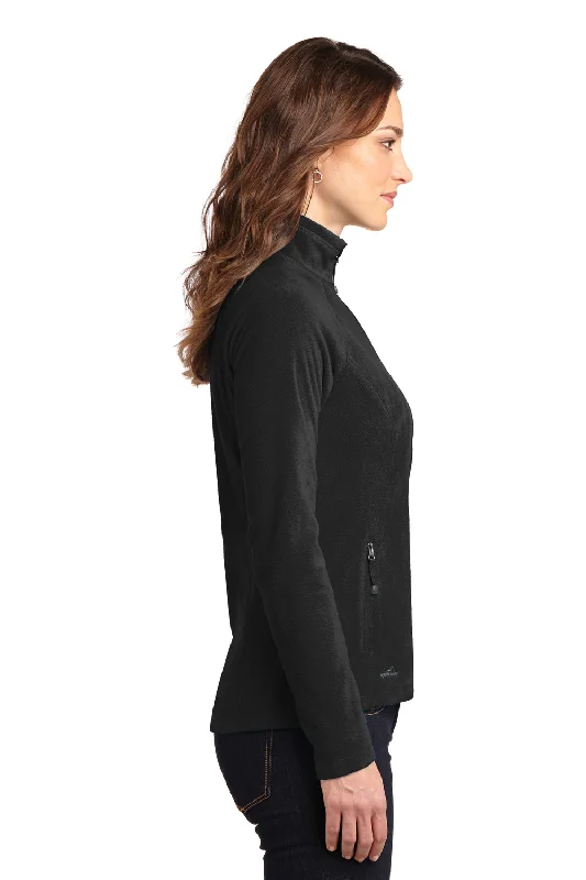 Eddie Bauer Womens Pill Resistant Microfleece Full Zip Jacket - Black