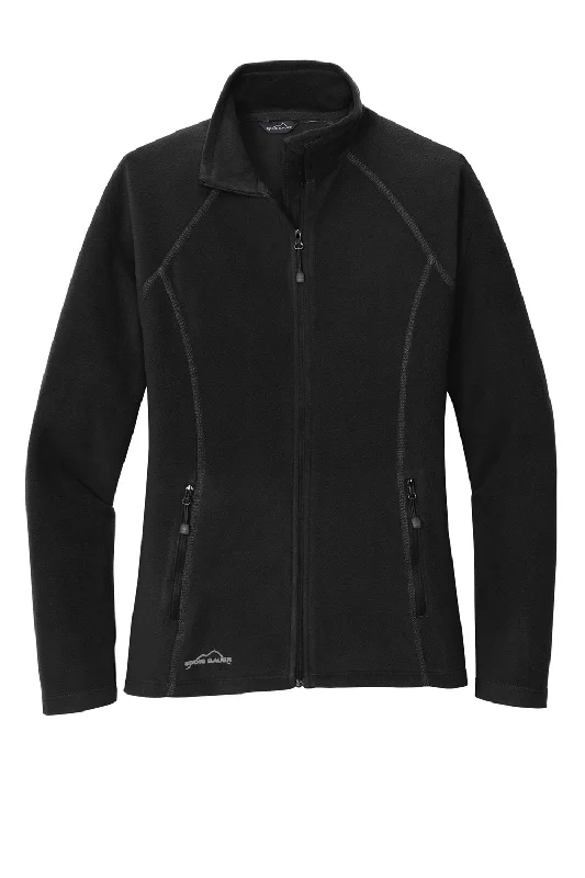 Eddie Bauer Womens Pill Resistant Microfleece Full Zip Jacket - Black