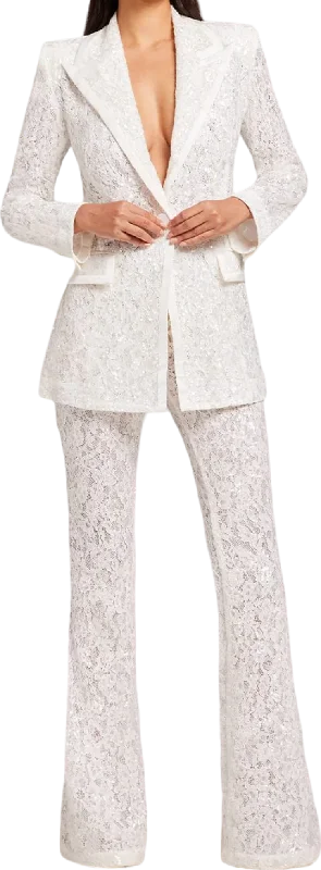 Nadine Merabi Cream Camilla White Blazer UK S