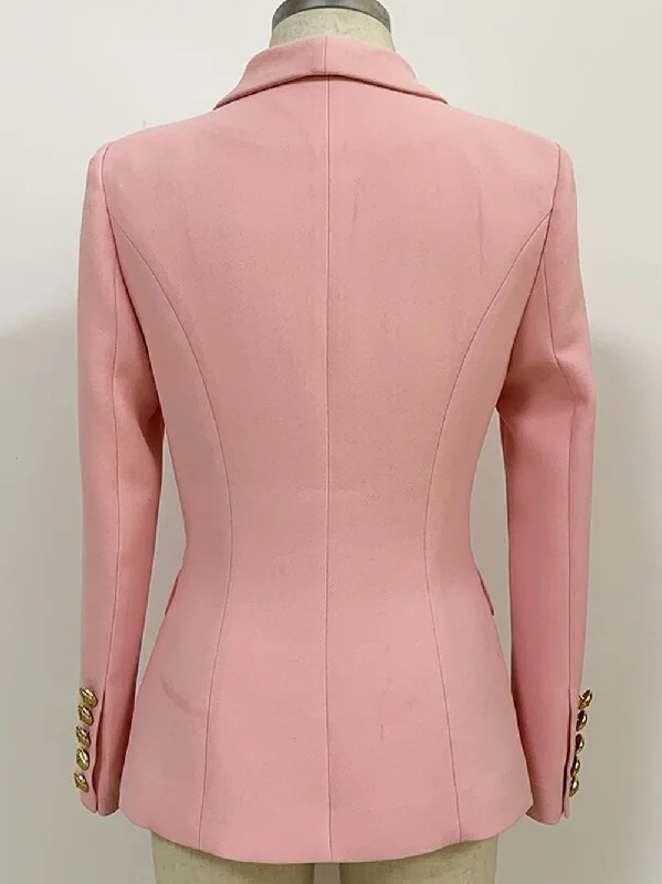 Oversized Double Breasted Pink Blazer