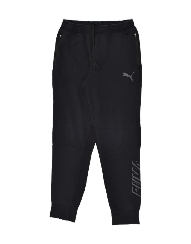 PUMA Womens Graphic Tracksuit Trousers Joggers UK 10 Small Black