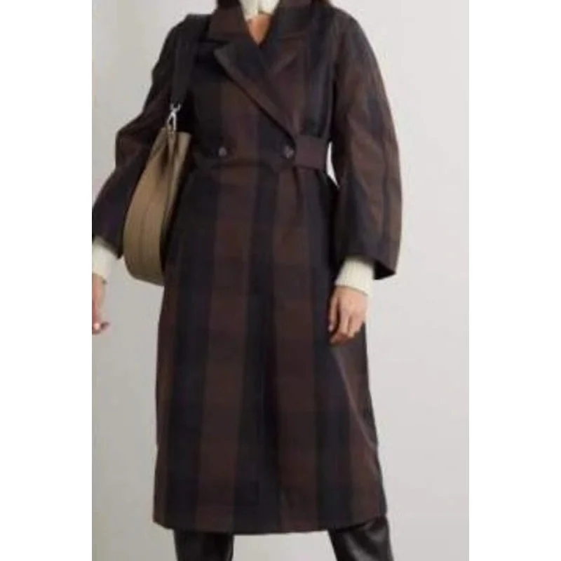 Sex Education Hope’s Brown Checked Coat