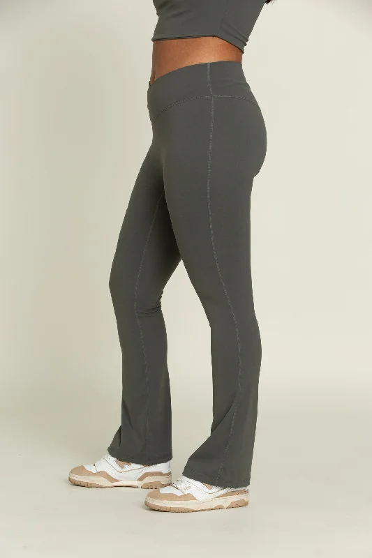 Dull Pine Flare Yoga Pants