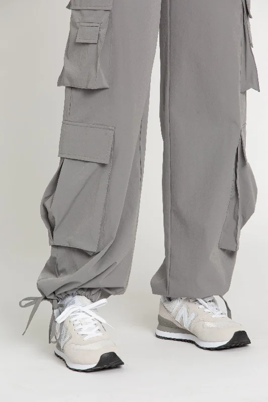 Dusty Grey Parachute Pants