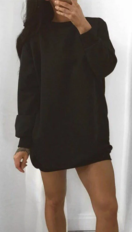 Oversized Sweater Dress In Black